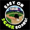 Baby on Scoreboard Baseball